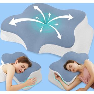 Hydomi Ergonomic Memory Foam Cervical Pillow For Neck And Shoulder Pain -Adjust Hydomi Ergonomic Memory Foam Cervical Pillow For Neck And Shoulder Pain -Adjust