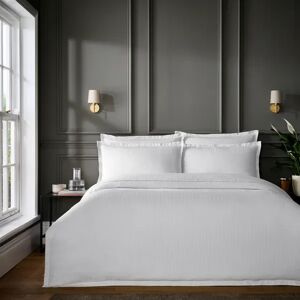 Dunelm Hotel Luxury 400 Tc 100% Cotton Sateen Stripe Super King Duvet In White Dunelm Hotel Luxury 400 Tc 100% Cotton Sateen Stripe Super King Duvet In White