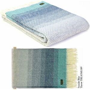 Tweedmill Textiles Ltd Tweedmill Textiles 100% Wool Sofa Bed Throw Blanket Ombre Ombré Seaside Blue Tweedmill Textiles Ltd Tweedmill Textiles 100% Wool Sofa Bed Throw Blanket Ombre Ombré Seaside Blue