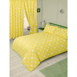 Myhome Stars Yellow & White King Duvet Cover Set Star Print Bedding Myhome Stars Yellow & White King Duvet Cover Set Star Print Bedding