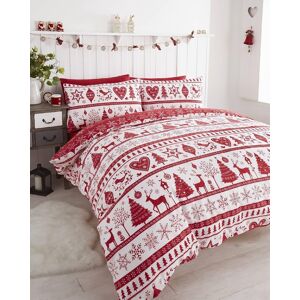 Noel Quilt Duvet Cover 2 Pillowcase Bedding Bed Set Christmas Trees, Red, Super Noel Quilt Duvet Cover 2 Pillowcase Bedding Bed Set Christmas Trees, Red, Super