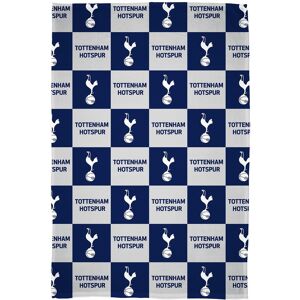 Tottenham Hotspur Fc Polyester Checkered Fleece Blanket150cm X 100cm Navy/white Tottenham Hotspur Fc Polyester Checkered Fleece Blanket150cm X 100cm Navy/white