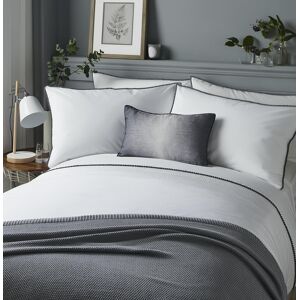 Serene - Pom Pom - Easy Care Duvet Cover Set King Size White Bedding With G Serene - Pom Pom - Easy Care Duvet Cover Set King Size White Bedding With G