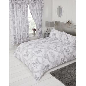 Myhome Super King Size Toile De Jouy Grey Duvet Cover Bedding Set Myhome Super King Size Toile De Jouy Grey Duvet Cover Bedding Set