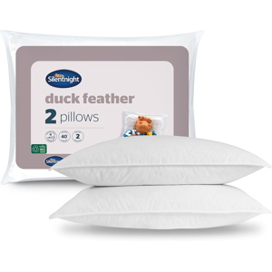 Silentnight Duck Feather Pillows 2 Pack - Luxury Hotel Quality Pillow Pair Mediu Silentnight Duck Feather Pillows 2 Pack - Luxury Hotel Quality Pillow Pair Mediu