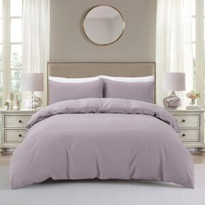 Bourina Waffle Bedding Set Double, Soft Breathable Microfibre Quilt Cover With Bourina Waffle Bedding Set Double, Soft Breathable Microfibre Quilt Cover With