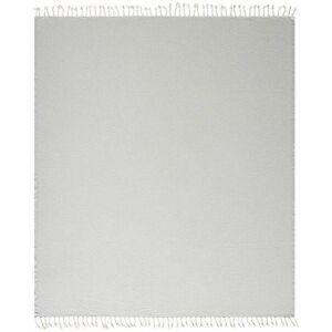 Homeroots.Co 50" X 60" Gray Woven Cotton Geometric Throw Blanket With Fringe Homeroots.Co 50" X 60" Gray Woven Cotton Geometric Throw Blanket With Fringe