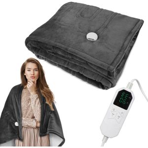 Heated Blanket Throw Flannel Electric Best Gift Safe And Comfort 160x130cm -Grey Heated Blanket Throw Flannel Electric Best Gift Safe And Comfort 160x130cm -Grey