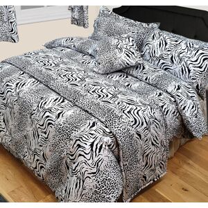 Myhome Kalahari Animal Leopard Tiger Print Emperor Duvet Cover Set Black & White Myhome Kalahari Animal Leopard Tiger Print Emperor Duvet Cover Set Black & White