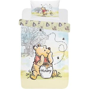Winnie The Pooh Single Quilt Cover Set 135x200cm 2-In-1 Reversible 100% Official Winnie The Pooh Single Quilt Cover Set 135x200cm 2-In-1 Reversible 100% Official