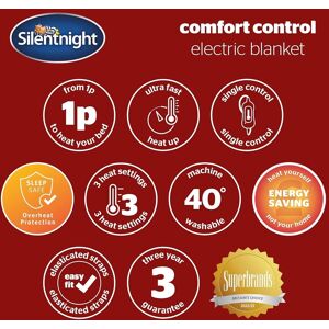 Silentnight Comfort Control Electric Blanket White - Double Silentnight Comfort Control Electric Blanket White - Double