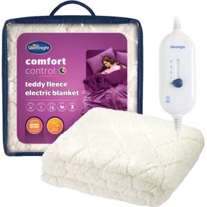 Silentnight Comfort Control Teddy Fleece Electric Blanket Single (65cm X 135cm) Silentnight Comfort Control Teddy Fleece Electric Blanket Single (65cm X 135cm)
