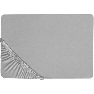 Beliani Cotton Fitted Sheet Grey 160x200 - Fitted Sheet Beliani Cotton Fitted Sheet Grey 160x200 - Fitted Sheet