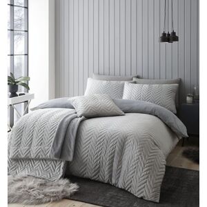 Catherine Lansfield So Soft Velvet Touch Zig Zag Pinsonic King Duvet Set Silver Catherine Lansfield So Soft Velvet Touch Zig Zag Pinsonic King Duvet Set Silver