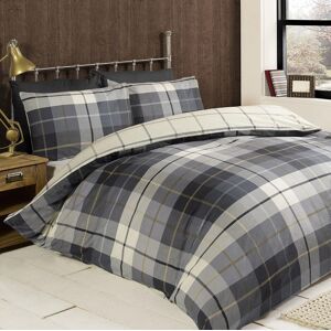 Rapport Home Lomond 100% Brushed Cotton Duvet Cover Set, Blue, King Rapport Home Lomond 100% Brushed Cotton Duvet Cover Set, Blue, King