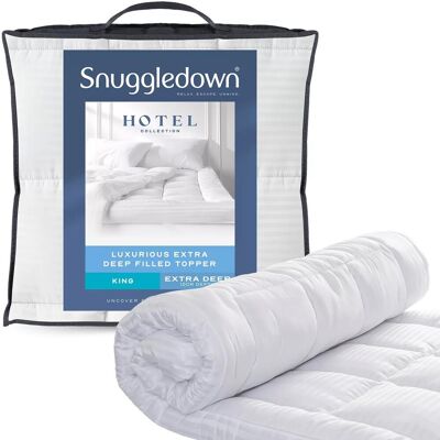 Snuggledown Hotel Collection Luxurious 10cm Mattress Topper King Bed 200x150cm Snuggledown Hotel Collection Luxurious 10cm Mattress Topper King Bed 200x150cm