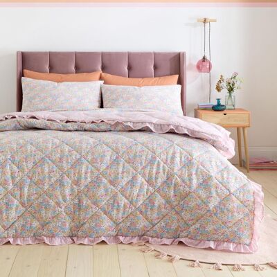 Catherine Lansfield Darcy Floral Reversible Bedspread Set - Bedspread Catherine Lansfield Darcy Floral Reversible Bedspread Set - Bedspread