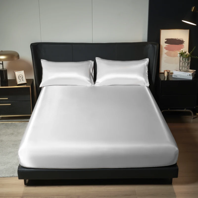 Does Not Apply 3pcs Satin Bedding Set King Size, Fitted Sheet & Pillowcases With Elastic Band Does Not Apply 3pcs Satin Bedding Set King Size, Fitted Sheet & Pillowcases With Elastic Band