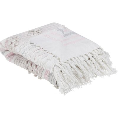 Beliani Blanket 125 X 150 Cm Pink Kaman Beliani Blanket 125 X 150 Cm Pink Kaman