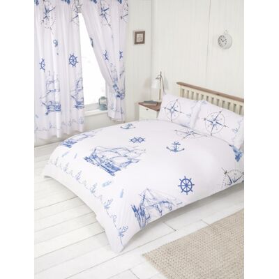 My Home Super King Duvet Cover Set Nautical Ship Sea Rope White Marine Anchor Compass My Home Super King Duvet Cover Set Nautical Ship Sea Rope White Marine Anchor Compass