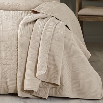 Catherine Lansfield Natural Geometric Quilt Bedspread - bedspread set Catherine Lansfield Natural Geometric Quilt Bedspread - bedspread set