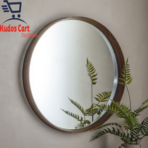 Does Not Apply Walnut Round Mirror Decorative Wall Mount Wood Frame Home Bed/ Livingoom Hallway Does Not Apply Walnut Round Mirror Decorative Wall Mount Wood Frame Home Bed/ Livingoom Hallway