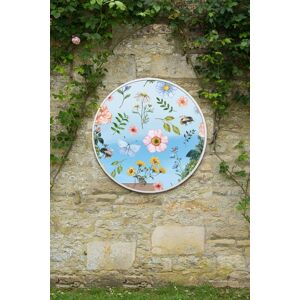 The Typis - Large White Round Metal Flower Décor Garden Mirror - 31"X31" 80x80cm The Typis - Large White Round Metal Flower Décor Garden Mirror - 31"X31" 80x80cm