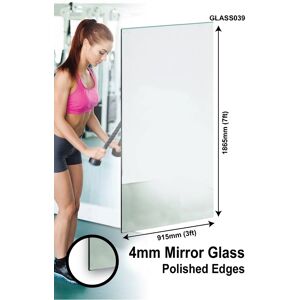 Polished Edges Large Wall Mirror 213 X 91cm 7ft X 3ft Glass Gym 4mm Thick Polished Edges Large Wall Mirror 213 X 91cm 7ft X 3ft Glass Gym 4mm Thick