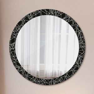 Coloray Printed Glass Frame Wall Mirror Bathroom Room Ready To Hang Geometric Pattern Coloray Printed Glass Frame Wall Mirror Bathroom Room Ready To Hang Geometric Pattern