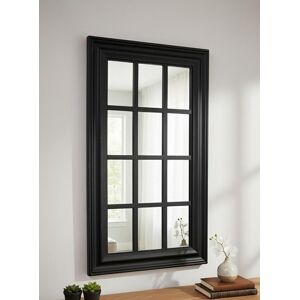 Biznest Rectangle Window Style Pane 12 Divided Section Wall Mirror Plastic Frame 73x43cm Biznest Rectangle Window Style Pane 12 Divided Section Wall Mirror Plastic Frame 73x43cm