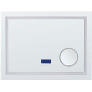 Beliani - Modern Bathroom Mirror LED Bluetooth 60x80cm - Rectangular Beliani - Modern Bathroom Mirror LED Bluetooth 60x80cm - Rectangular