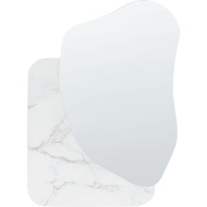Beliani Wall Mirror Arvert 60 Cm 80 Cm White Marble Beliani Wall Mirror Arvert 60 Cm 80 Cm White Marble