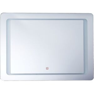 Beliani Wall Mirror with LED Silver 60 x 80 cm Rectangular Beliani Wall Mirror with LED Silver 60 x 80 cm Rectangular