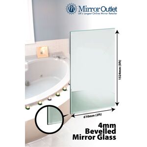 Large Wall Mirror Bevelled Bathroom 4mm Thick 5ft X 2ft 153 X 61cm) Large Wall Mirror Bevelled Bathroom 4mm Thick 5ft X 2ft 153 X 61cm)