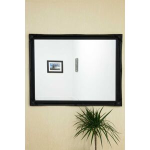 Extra Large Black Wood Wall Mirror Antique Vintage 4ft6 X 3ft6 137cm X 106cm Extra Large Black Wood Wall Mirror Antique Vintage 4ft6 X 3ft6 137cm X 106cm