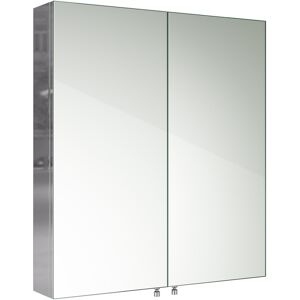 Ibathuk Bathroom Mirror Cabinet Wall Hung Mount Double Door Stainless Steel 670 X 600mm Ibathuk Bathroom Mirror Cabinet Wall Hung Mount Double Door Stainless Steel 670 X 600mm