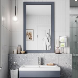Artis Gloss Grey 600x1000mm Wooden Framed Bathroom Mirror Rectangle Wall Mounted Artis Gloss Grey 600x1000mm Wooden Framed Bathroom Mirror Rectangle Wall Mounted