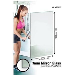 Large Wall Mirror 6ft X 3ft 183cm X 91cm Glass Gym Safety Backed 3mm Thick Large Wall Mirror 6ft X 3ft 183cm X 91cm Glass Gym Safety Backed 3mm Thick