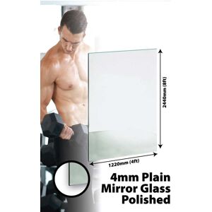Large 4mm Thick Polished Edge Mirror Sheet Safety Backed 8ft X 4ft 244cm X 122cm Large 4mm Thick Polished Edge Mirror Sheet Safety Backed 8ft X 4ft 244cm X 122cm
