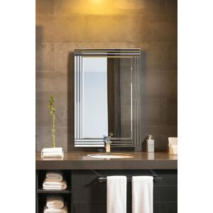 Large Mirror Wall Modern Silver All Glass Art Deco 1ft11 X 2ft11 90cm X 60cm Large Mirror Wall Modern Silver All Glass Art Deco 1ft11 X 2ft11 90cm X 60cm