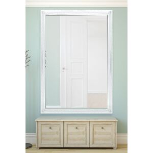 Fenton Large White Antique Wood Full Length Wall Mirror 6ft7 X 4ft7 201x140cm Fenton Large White Antique Wood Full Length Wall Mirror 6ft7 X 4ft7 201x140cm