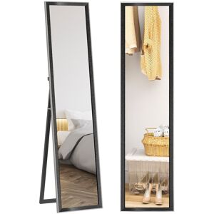 Homcom Floor Mirror Wall Mounted Leaning Standing Mirror 37 X 157cm Black Homcom Floor Mirror Wall Mounted Leaning Standing Mirror 37 X 157cm Black