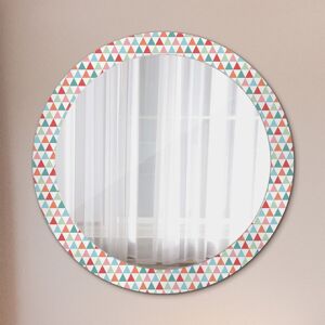 Coloray Printed Glass Frame Wall Mirror Bathroom Room Ready To Hang Geometric Pattern Coloray Printed Glass Frame Wall Mirror Bathroom Room Ready To Hang Geometric Pattern