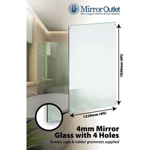 Large Wall Mirror Bathroom Glass With 4 Holes 6ft X 4ft 183cm X 121cm Large Wall Mirror Bathroom Glass With 4 Holes 6ft X 4ft 183cm X 121cm