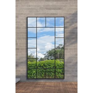 The Genestra New Extra Large Black Modern Garden Mirror - 79"X47" 200x120cm The Genestra New Extra Large Black Modern Garden Mirror - 79"X47" 200x120cm