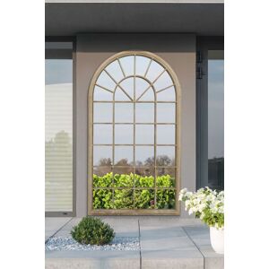 The Somerley Extra Large Sand Framed Arched Garden Mirror - 71"X 40" 180 X 103cm The Somerley Extra Large Sand Framed Arched Garden Mirror - 71"X 40" 180 X 103cm