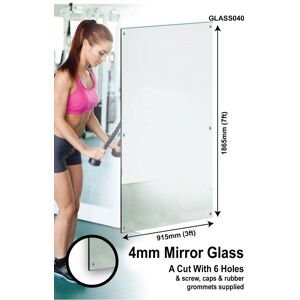 Large Wall Mirror 7ft X 3ft 213 X 91 Cm Glass With 6 Holes Home Gym Dance Studio Large Wall Mirror 7ft X 3ft 213 X 91 Cm Glass With 6 Holes Home Gym Dance Studio