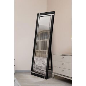 Extra Large Free Standing Mirror Black And Mirror Frameless 5ft7 X 1ft11 170c... Extra Large Free Standing Mirror Black And Mirror Frameless 5ft7 X 1ft11 170c...