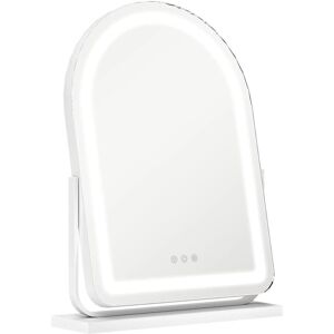 Homcom Led Vanity Mirror With Lights, 43 X 59cm Lighted Makeup Mirror White Homcom Led Vanity Mirror With Lights, 43 X 59cm Lighted Makeup Mirror White