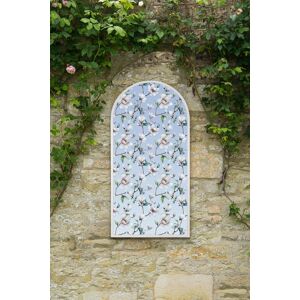 The Typis - New White Arch Metal Flowers Décor Garden Mirror - 47"X24" 120x60cm The Typis - New White Arch Metal Flowers Décor Garden Mirror - 47"X24" 120x60cm